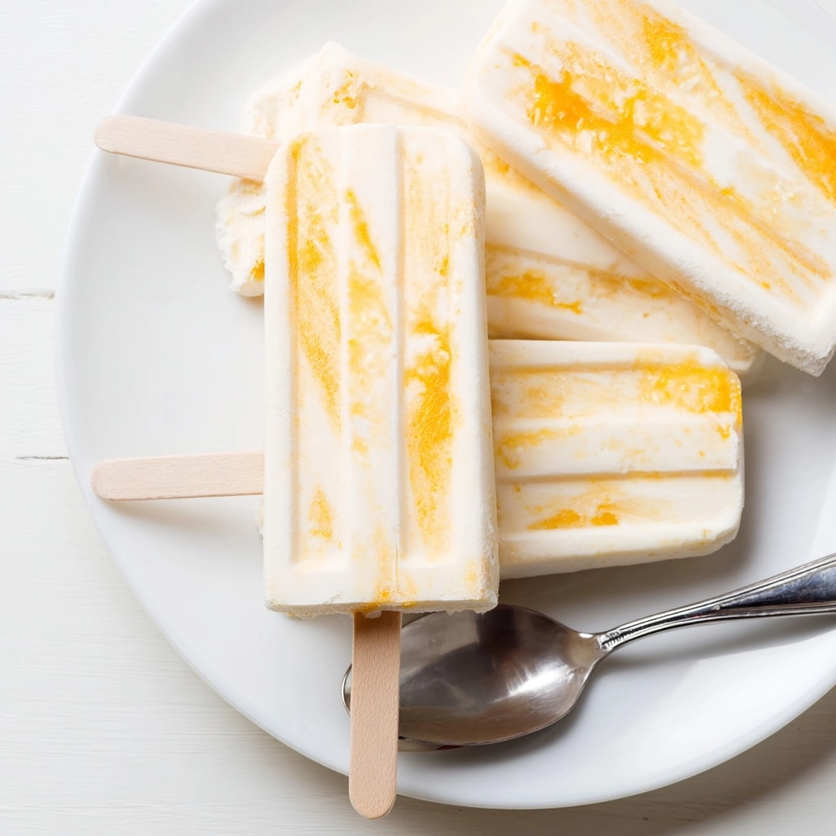 Homemade Citrus Yogurt Popsicles: Creamy, tangy, a burst of sunshine on a stick.