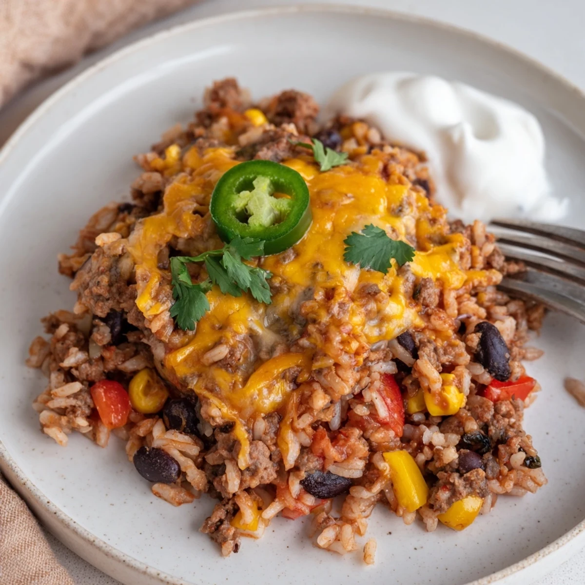 Tex-Mex Beef Rice Casserole