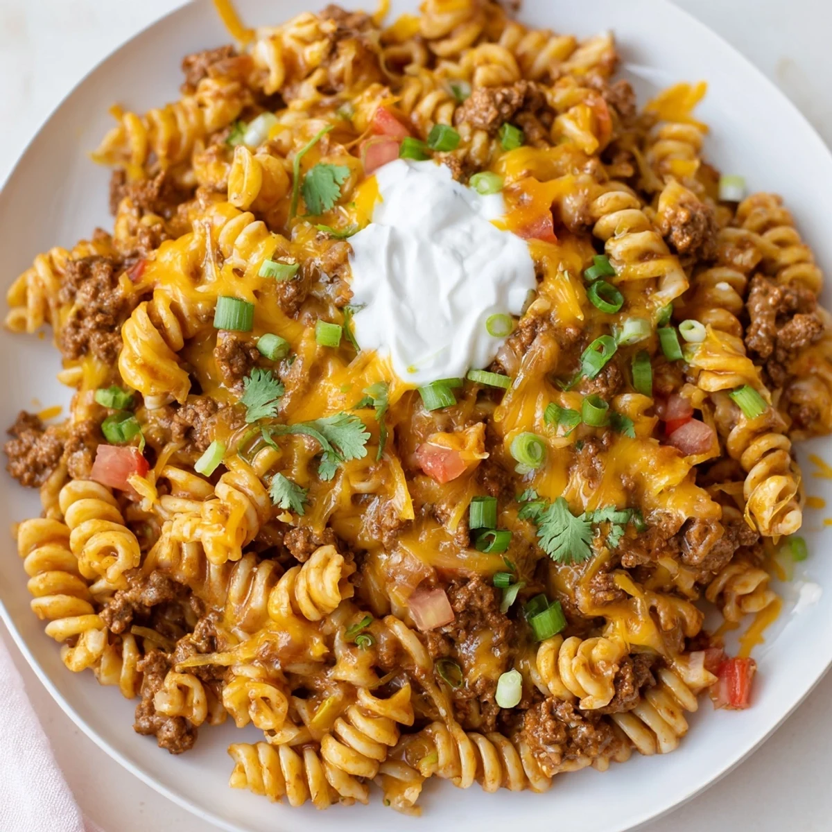 Cheesy Taco Pasta Skillet