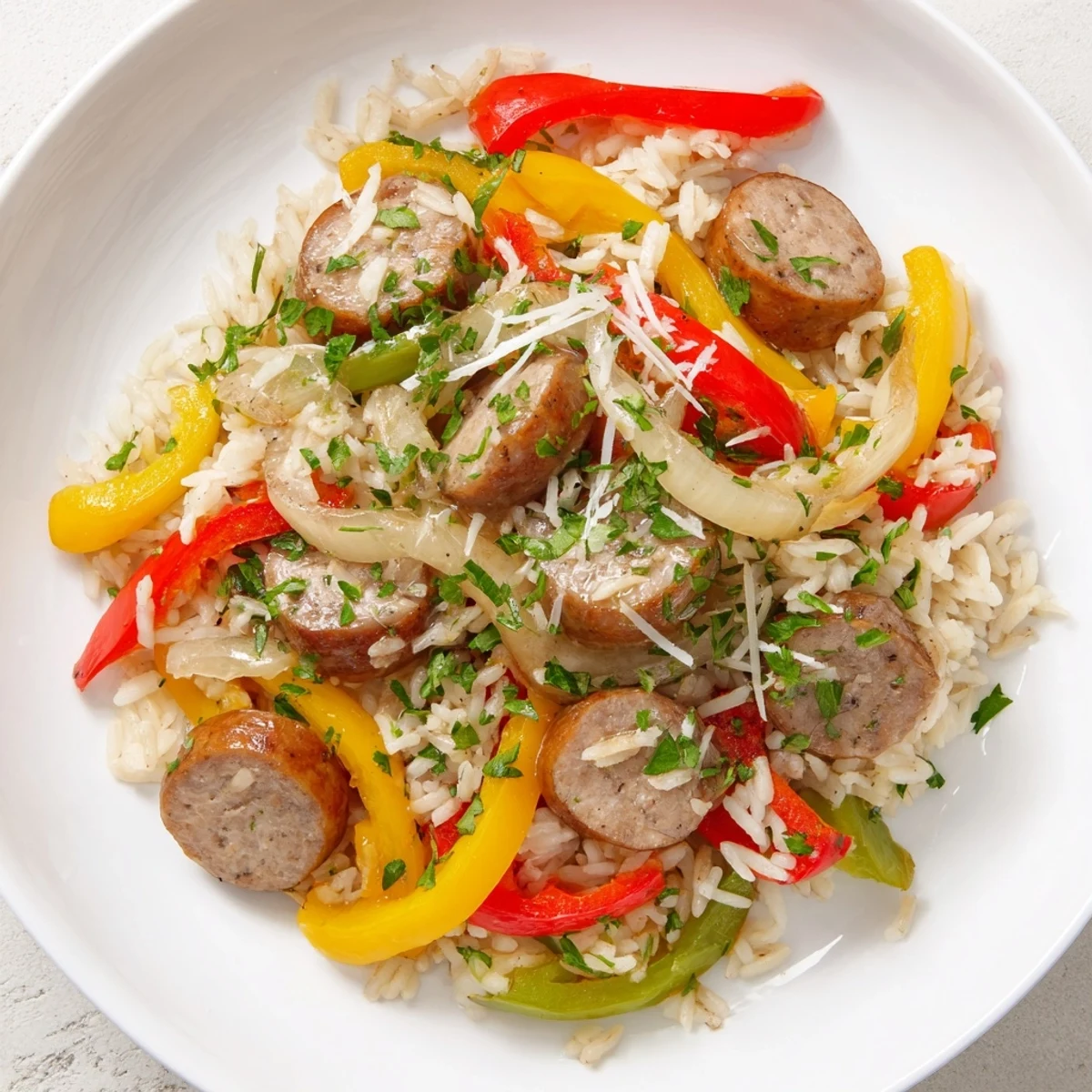 Italian Sausage Peppers Rice