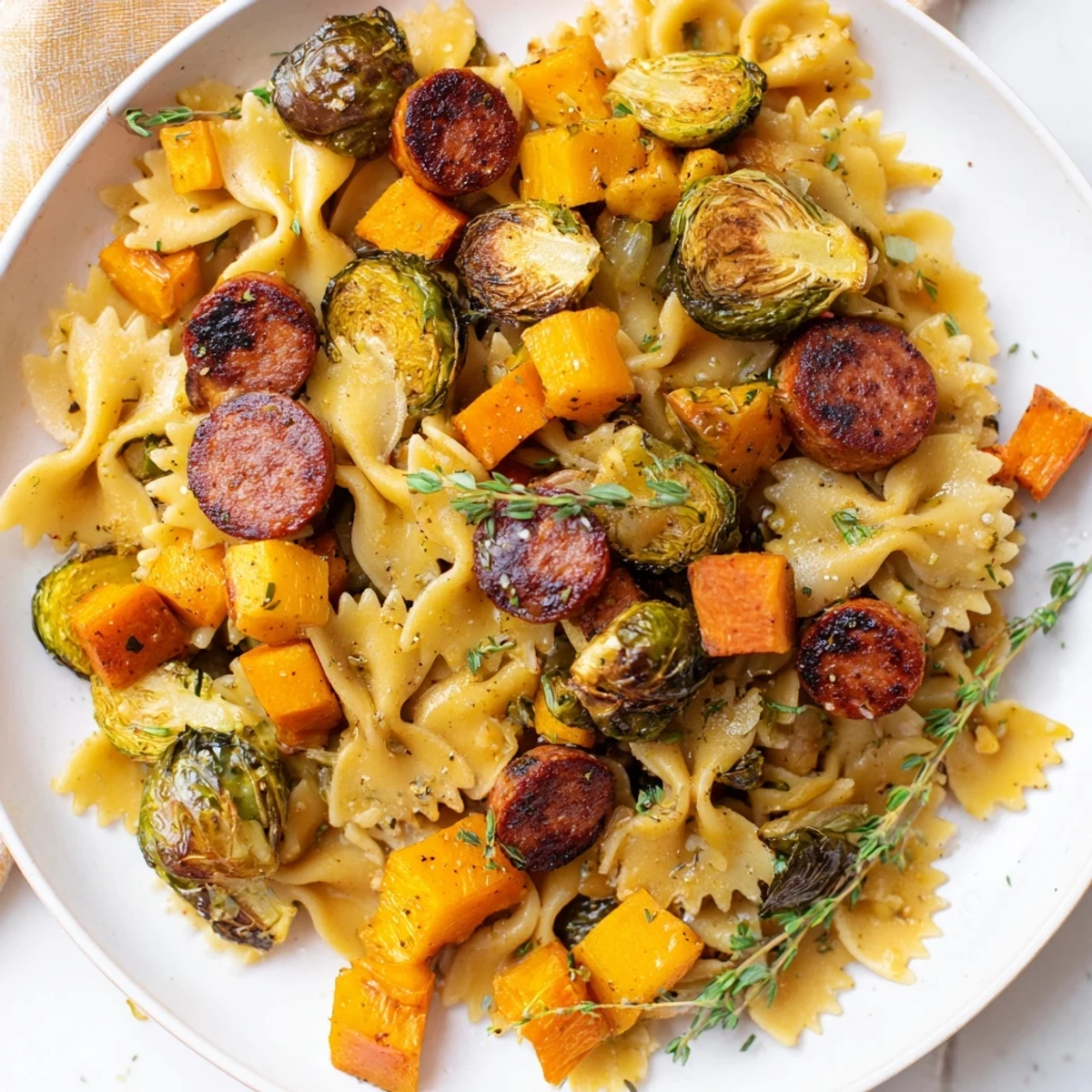 Autumn Sausage Pasta Squash