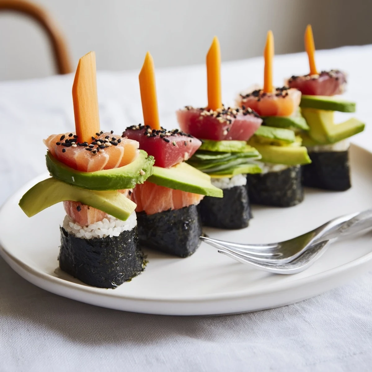 Whimsical Sushi Sailboats