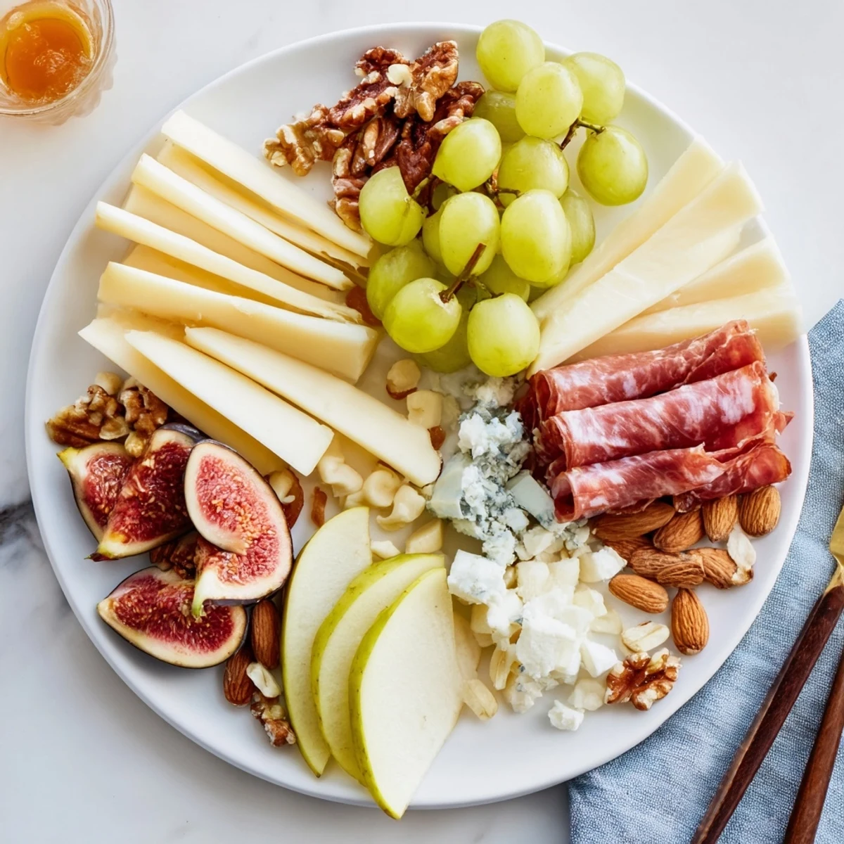 This stunning Wine & Food Pairing Platter showcases delicious pairings, ready for a wine tasting.