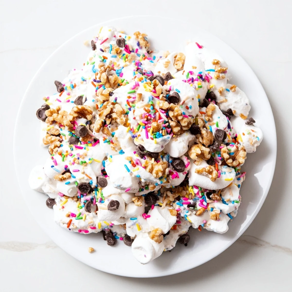 Perfectly melted mini marshmallows and chocolate chips quickly make a warm, gooey dessert.