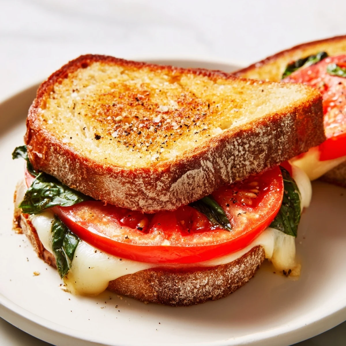 Tomato Basil Grilled Cheese
