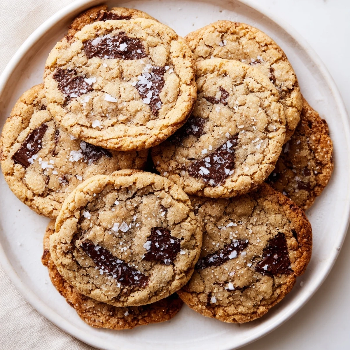Warm, freshly baked Miso Brown Butter Cookies, boasting a salty-sweet aroma and chewy texture.
