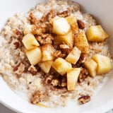 Creamy Apple Pie Oatmeal Bowl with a cinnamon-spiced apple topping, perfect for a hearty breakfast.