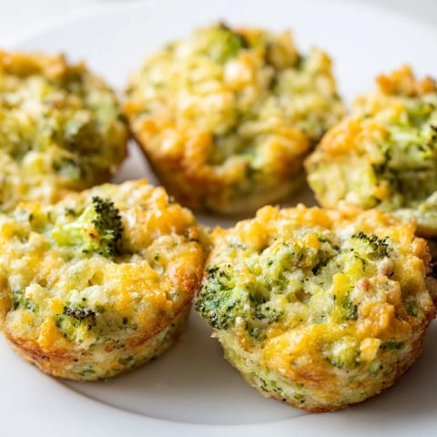 Golden, bubbly Cheesy Broccoli Casserole Bites, perfect appetizer served warm with a creamy texture.