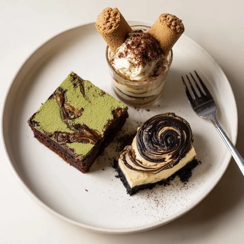 Savor the rich flavors in these Global Dessert Mash-Ups, from chai tiramisu to matcha brownies.  