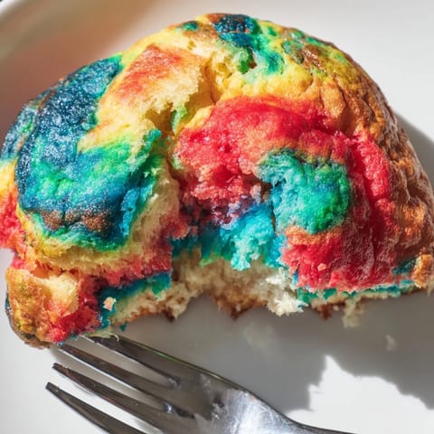 Colorful slices of cloud bread, light and airy, ideal for fun party snacks.  