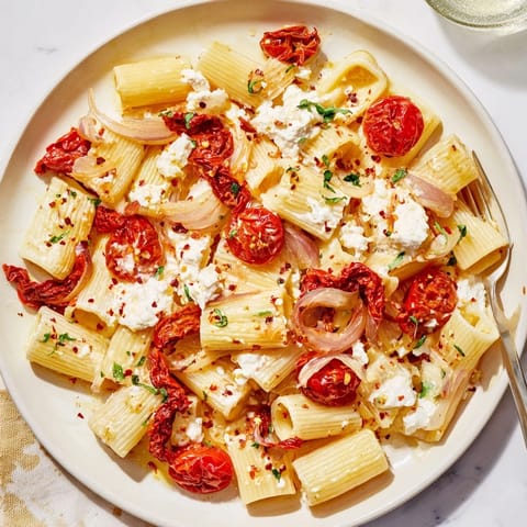baked feta pasta caramelised onion