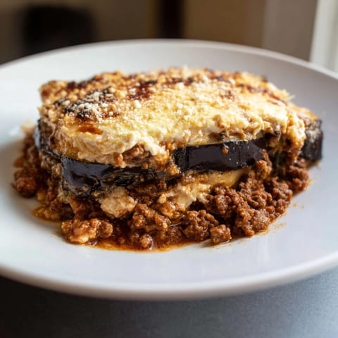 Moussaka with Beef Eggplant