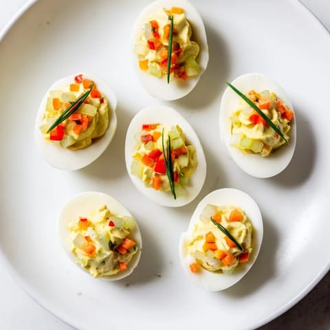 Easy Festive Deviled Eggs