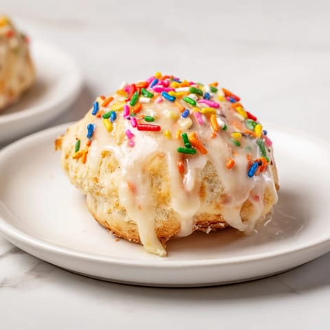 A plate of warm, festive Quick Christmas Biscuit Bombs, perfect for a holiday dessert.