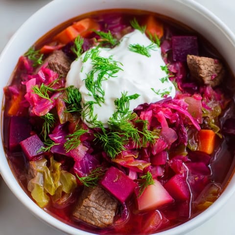 Ukrainian Borscht Beef Soup