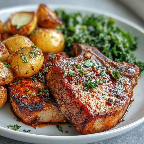 Aleppo Pork Chops With Potatoes