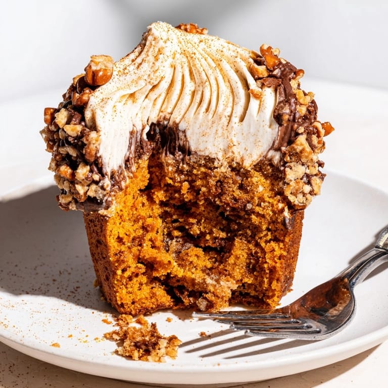 Enjoy these autumn-flavored Chaos Cake Pumpkin Spice Disaster Cupcakes with a warm chai latte.