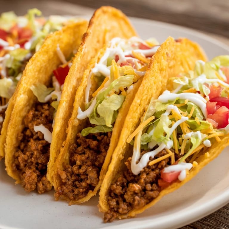 Warm, cheesy flatbread wrapped around a crunchy taco shell, forming Cheesy Gordita Crunch Tacos.