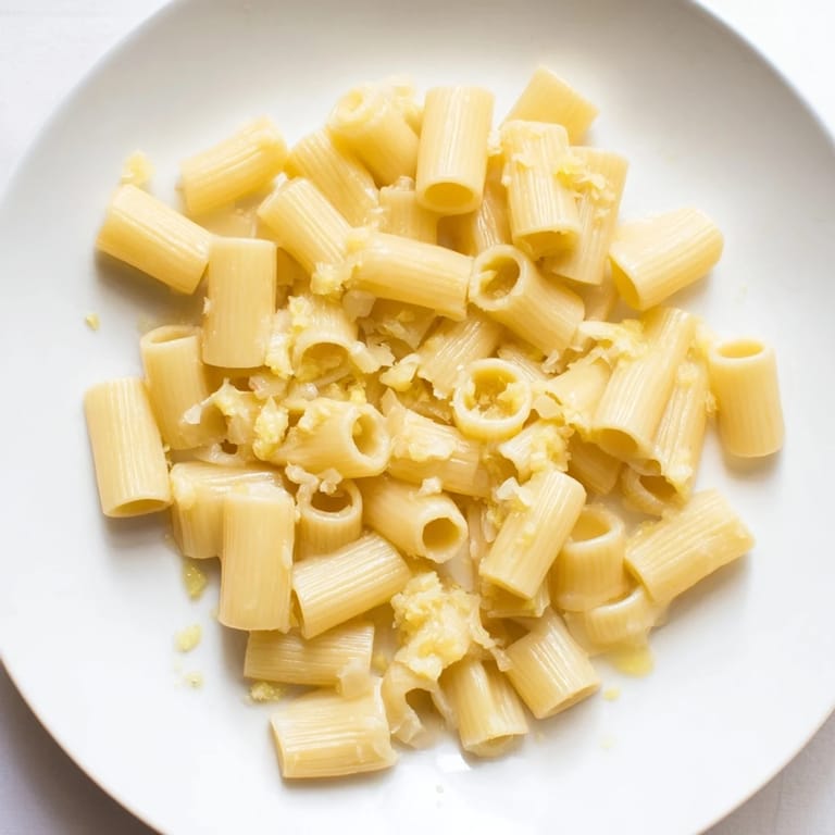 This 3-Ingredient Butter & Garlic Ditalini is ready, a simple pasta dish sizzling in a pan.