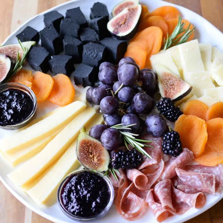 This Ghostly Outline Halloween Charcuterie Board features creative arrangements of cheese, fruit, and crackers for a spooky appetizer.