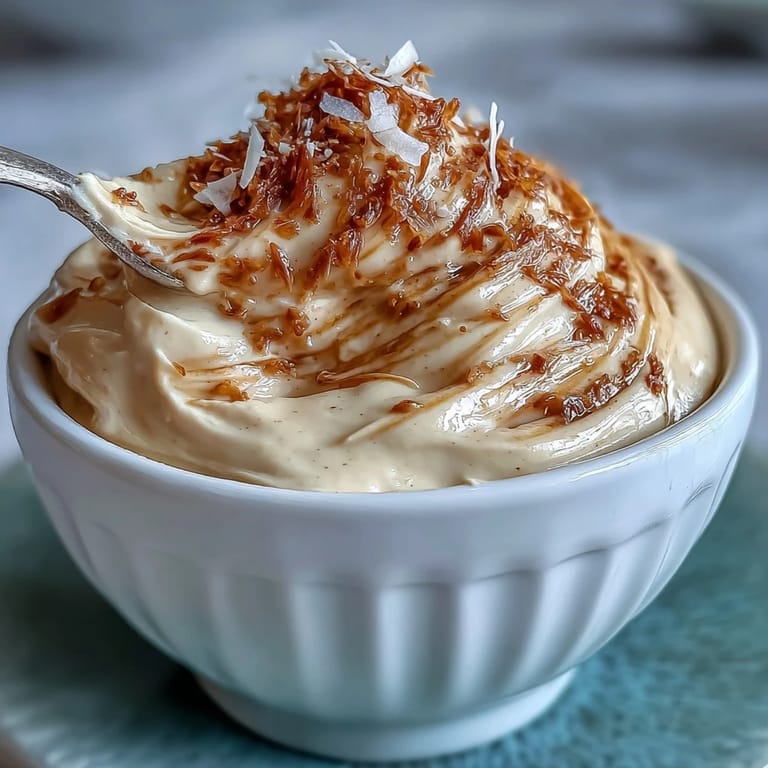 Silky Hojicha Pastry Cream filling cream puffs, topped with powdered sugar on a rustic wooden table.
